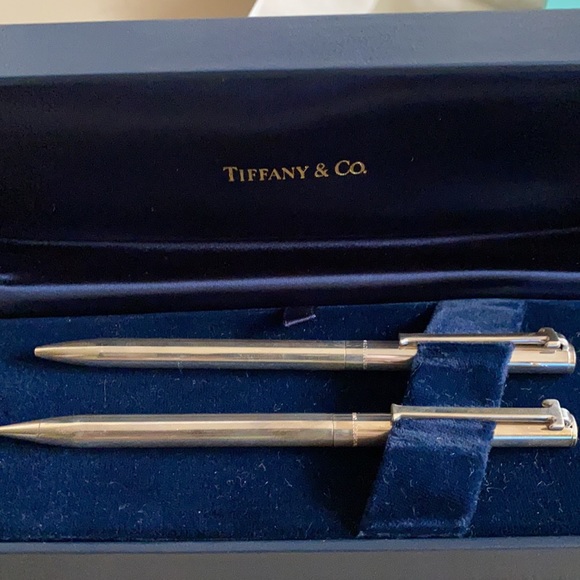 GR8 GRAD,RETIRE,PROMOTED,sign marriage GIFTTiffany vintage silver pen&pencil set - Picture 12 of 12